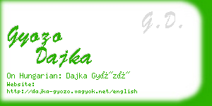 gyozo dajka business card